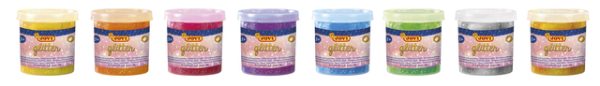 Plakkaatverf Jovi glitter 55ml set à 6 kleuren ass - Afbeelding 2