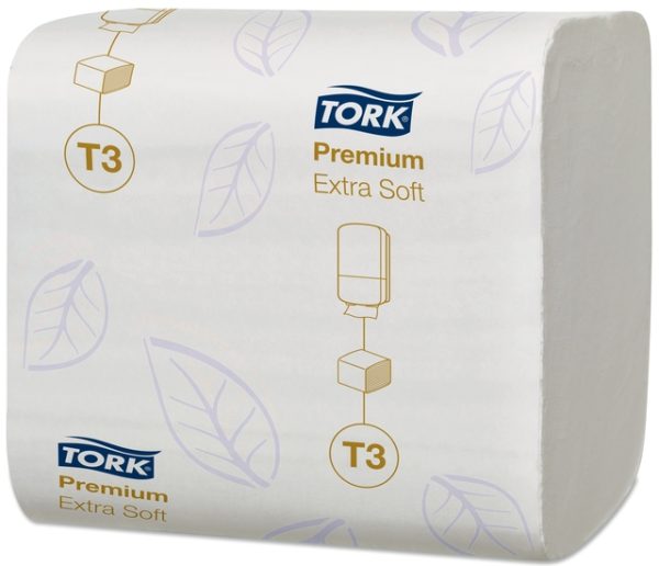 Toiletpapier Tork T3 gevouwen Premium Extra Soft 2-laags 30x252vel 114276 - Afbeelding 2