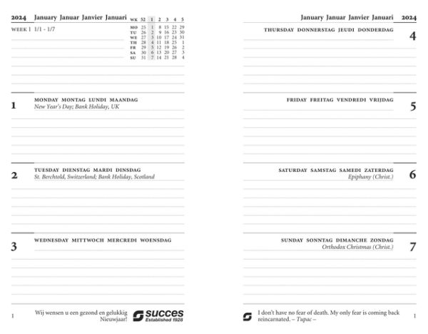 Calendarium 2025 Succes Junior 7dagen/2pagina's - Afbeelding 2