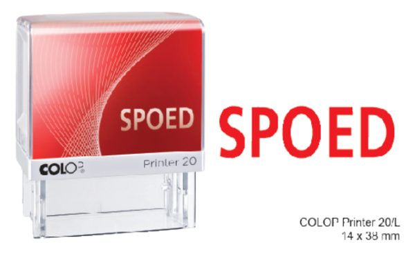 Woordstempel Colop Printer 20 spoed rood