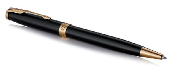 Balpen Parker Sonnet black lacquer GT medium - Afbeelding 2