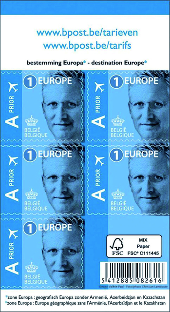 Postzegel Belgie waarde 1