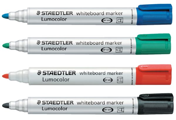 Viltstift Staedtler Lumocolor 351 whiteboard rond groen 2mm - Afbeelding 2